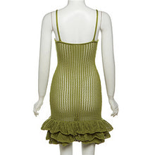 Load image into Gallery viewer, Sexy hollow out wooden ear edge knitted dress AY3481
