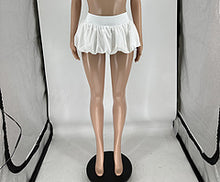 Load image into Gallery viewer, Bubble skirt solid color elastic waist miniskirt AY3488
