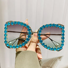 Load image into Gallery viewer, Diamond-encrusted fashion large frame sunglasses AE4148
