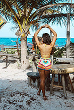 Load image into Gallery viewer, Woven color-blocked beach shorts set AY3515
