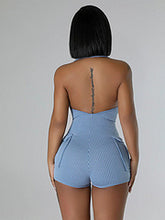 Load image into Gallery viewer, Halterneck backless pocket slim jumpsuit AY3503
