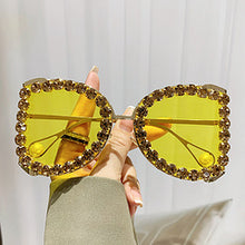 Load image into Gallery viewer, Diamond-encrusted fashion large frame sunglasses AE4148
