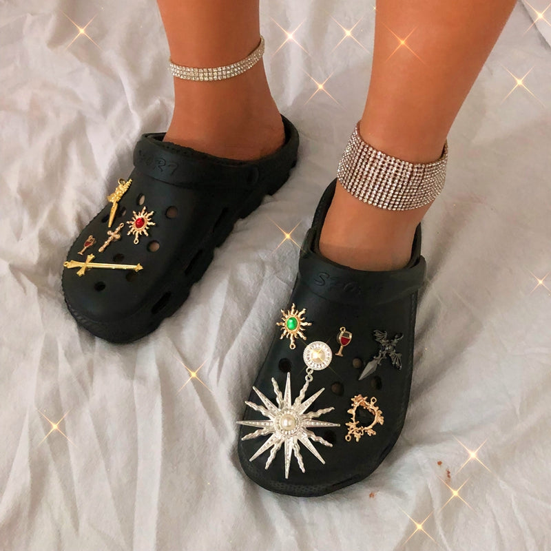 Explosive Rhinestone Hole Shoes Baotou Sandals（HPSD099）