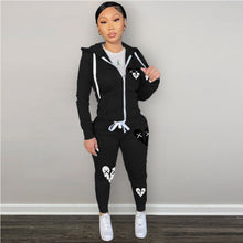 Load image into Gallery viewer, New zipper printed hoodie suit（AY2475）
