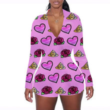 Load image into Gallery viewer, Valentine&#39;s Day rose print jumpsuit AH2033

