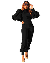 Load image into Gallery viewer, Stylish solid head high-waisted pants two-piece suit AY2586
