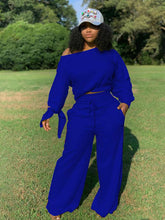 Load image into Gallery viewer, Hot selling solid color wide leg pants suit
