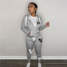 Load image into Gallery viewer, New zipper printed hoodie suit（AY2475）
