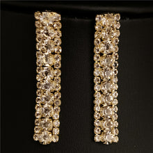 Load image into Gallery viewer, Luxury golden rhinestone necklace earring set（AE4076）
