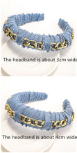 Load image into Gallery viewer, Hot selling metal chain denim winding hair band
