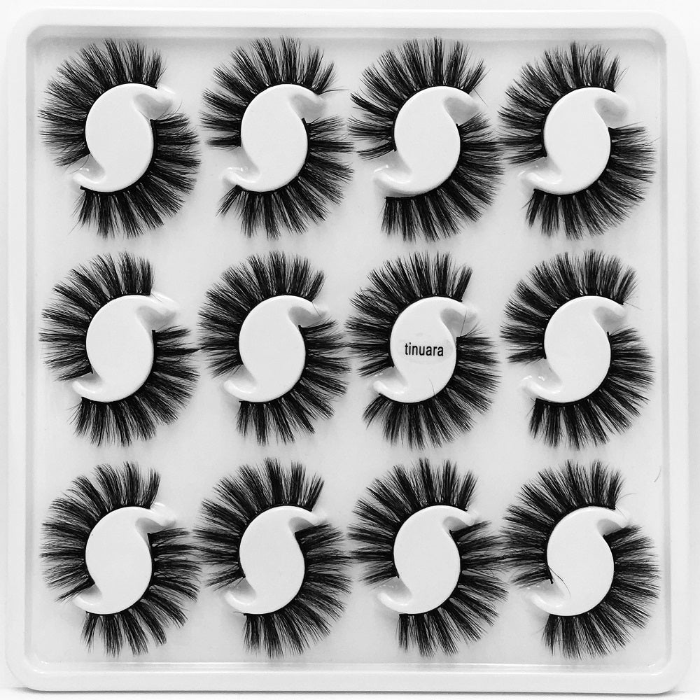 12 pairs of 25mm mink eyelashes