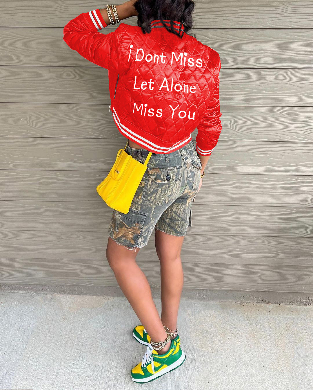 Fashionable letter embroidered baseball jacket AY2537