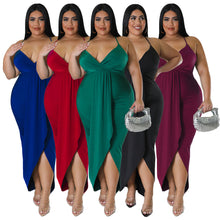 Load image into Gallery viewer, Hot selling V-neck stretch dress  AY2660
