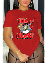 Load image into Gallery viewer, Cartoon printing loose T-shirt AY2680
