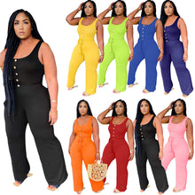 Load image into Gallery viewer, Summer Stitching wide-leg jumpsuit AY1007
