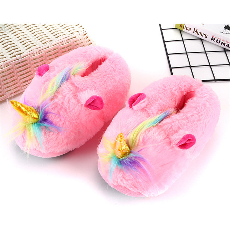 Hot Selling Fantasy Unicorn Plush Slippers（HPSD131）