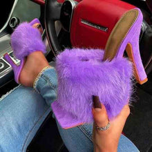 Load image into Gallery viewer, Hot selling sexy furry high heels
