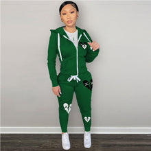 Load image into Gallery viewer, New zipper printed hoodie suit（AY2475）
