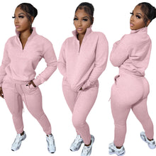 Load image into Gallery viewer, Pullover zipper casual sports suit(AY2531)
