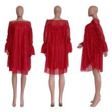 Load image into Gallery viewer, Sexy One-Line Neck Pineapple Sleeve Dress（AY2319）
