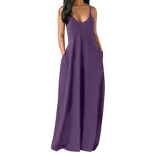 Load image into Gallery viewer, New solid color sling dress ME2122
