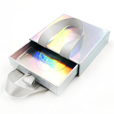 Hot sale ribbon portable square eyelash packaging box