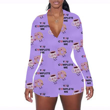 Load image into Gallery viewer, Valentine&#39;s Day rose print jumpsuit AH2033
