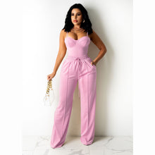 Load image into Gallery viewer, Fashion Camisole Drawstring Wide Leg Suit（AY1720）
