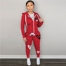 Load image into Gallery viewer, New zipper printed hoodie suit（AY2475）
