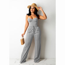Load image into Gallery viewer, Fashion Camisole Drawstring Wide Leg Suit（AY1720）
