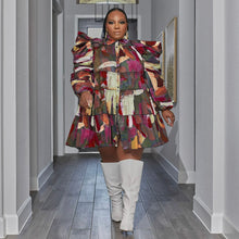 Load image into Gallery viewer, Fashion printed ruffle dress AY2639
