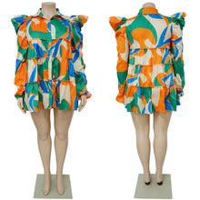 Load image into Gallery viewer, Fashion printed ruffle dress AY2639
