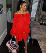 Load image into Gallery viewer, Sexy One-Line Neck Pineapple Sleeve Dress（AY2319）
