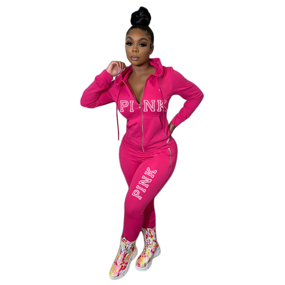 Plus size hoodie casual printed hoodie women's sport suit AY2587