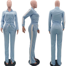 Load image into Gallery viewer, Casual stitching split sports suit（AY1307）
