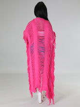 Load image into Gallery viewer, Cutout cardigan fringed knitted coat(AY2398)
