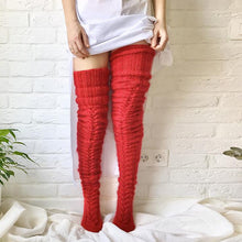 Load image into Gallery viewer, Over the knee long tube knitted socks(A11103)
