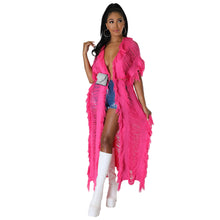 Load image into Gallery viewer, Cutout cardigan fringed knitted coat(AY2398)
