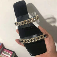 Load image into Gallery viewer, New style metal chain slippers SY0113
