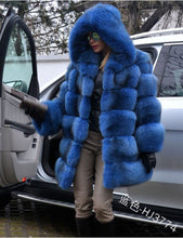 Load image into Gallery viewer, Hot selling imitation fox fur long sleeve big coat(A11242)
